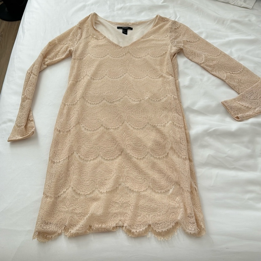 Cream colored dress by Forever 21
